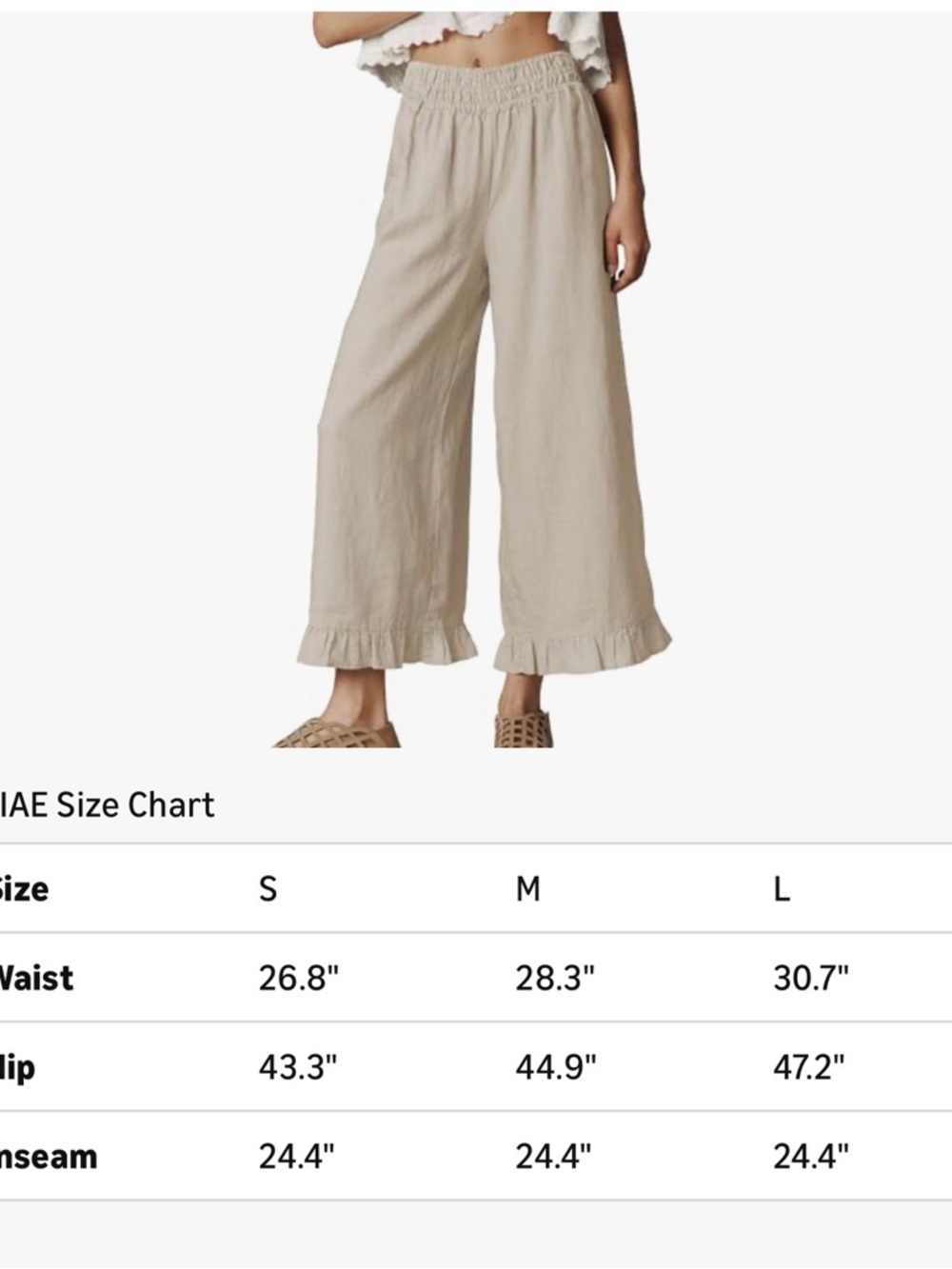 NWT Beige Linen Blend Pants-S - Picture 13 of 17